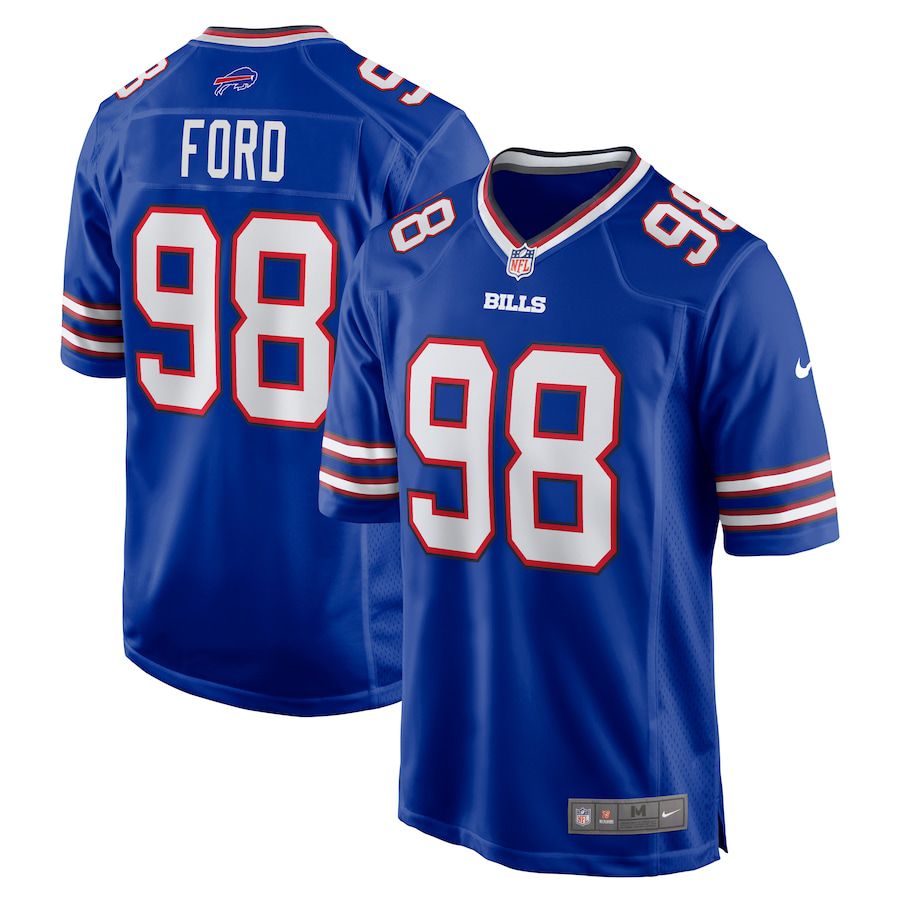 Men Buffalo Bills #98 Poona Ford Nike Royal Home Game NFL Jersey->customized nfl jersey->Custom Jersey